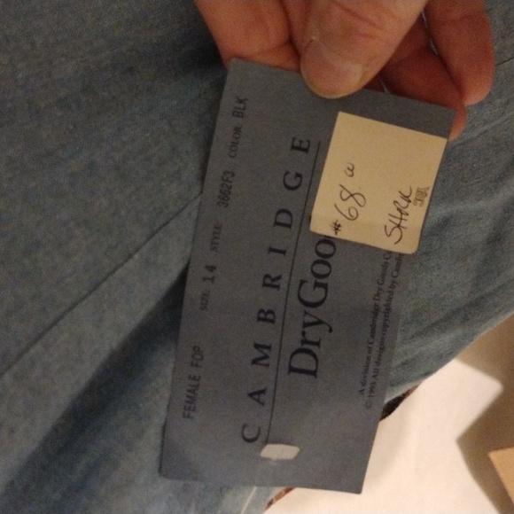 VTG Cambridge Dry Goods Denim Floral Vest Sz 14 Boho Country Western NWT Cinch - Picture 6 of 8